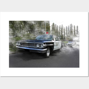 1964 Ford Galaxie 500, Police Car - 02 Posters and Art